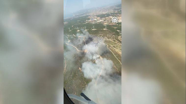 Urla'da orman yangını! Havadan ve karadan yoğun müdahale sürüyor - Resim: 4
